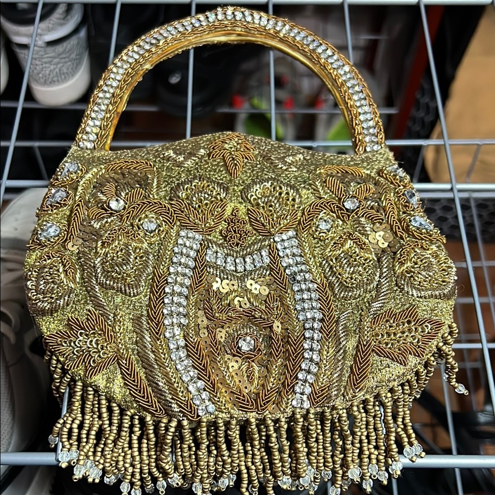 Gold Embellished Handbag